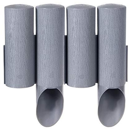 Cellfast Palissade de Jardin Plastique Effet Bois Graphite (20,7 m (9))