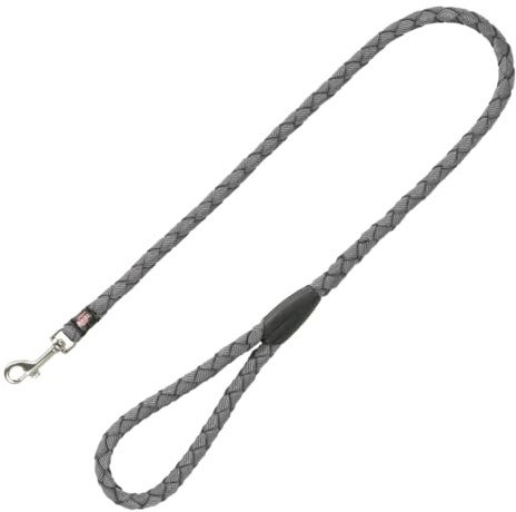 TRIXIE Hundeleine Cavo Leine S–M, 1,00 m ø 12 mm in grafit - kurze Führleine für den Hund mit guter Kontrolle - für kleine bis mittelgroße Hunde - 143416