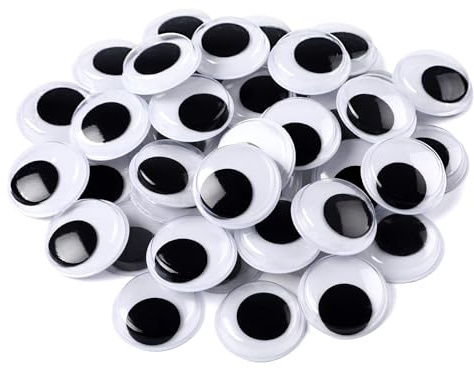 FEBSNOW 200 Pieces Wiggle Eyes Self Adhesive Black White Googly Eyes for DIY Crafts Decoration (15mm)