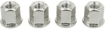 ECROU DE CULASSE DIAM M6 HAUT 12mm AVEC EMBASE POUR MBK 50 BOOSTER - YAMAHA 50 BWS (JEU DE 4)