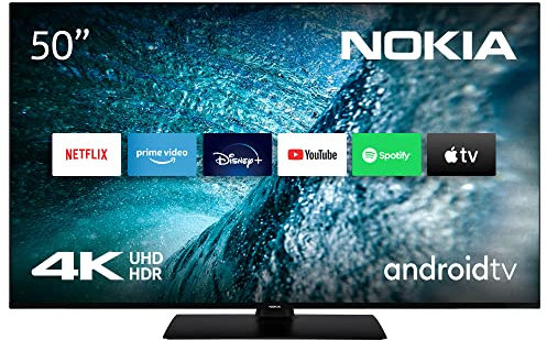 Nokia 50 Pollici (126 cm) 4K UHD Televisori - Smart Android TV (DVB-C/S2/T2, Netflix, Prime Video, Disney+) - UNA50GV210I - 2021