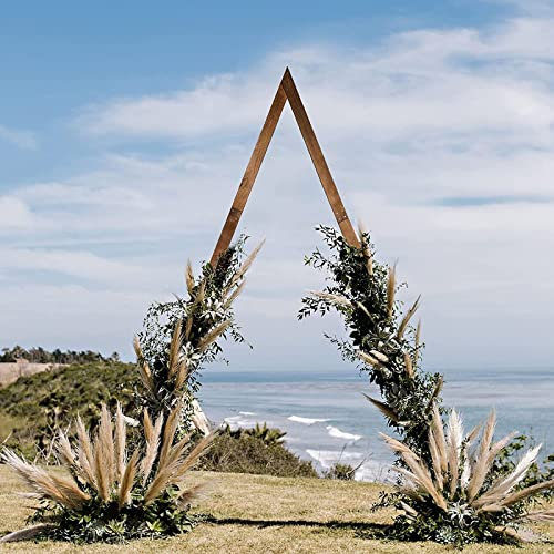 Triangle Hölzerne Hochzeit Bogen Für Zeremonie, Natürliche Holz Hochzeit Backdrop Stand Für Garten Hochzeit Parteien, Hölzerne Bogen Dekoration Rustikalen Hochzeit Bogen Dekorationen ( Size : 2.5*3m )