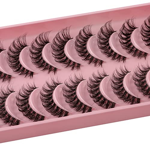 Clear Band Falsche Wimpern 3D Fluffy Strip Lederhaut, Natürliche Faux Wimpern für Wispy Look (DP16S)
