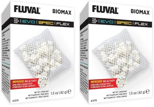 Fluval Biomax, Bio-Ringe mit einem komplexen Porensystem für Nutzbakterien, geeignet für Flex 34 L, 57 L und 123 L sowie die Spec 1, 3 und 5 Aquarien,42g (Packung mit 2)