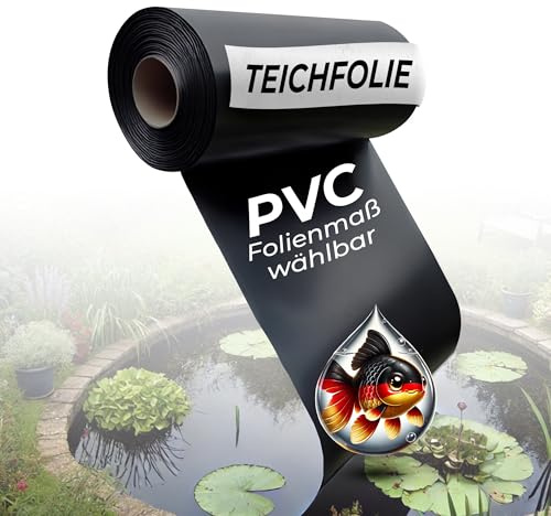Black Forest Pond Shop TEICHFOLIE 4 x 16 m | TEICHFOLIE 1 mm aus PVC für Ihr Teich, Gartenteich, Schwimmteich auch Ideal für Ihr Hochbeet im Garten - Made in Germany 4m x 16m