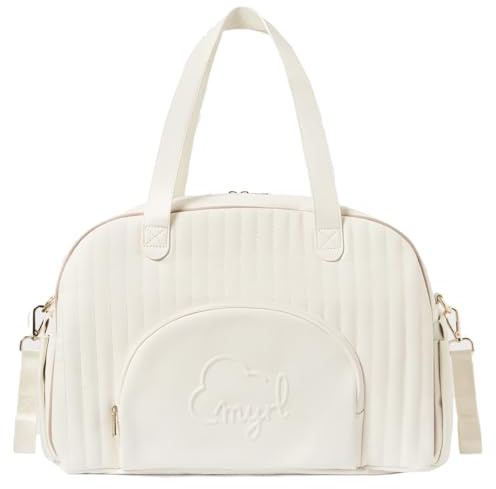 Mayoral - Bolso acolchado bebé exterior polipiel con asas para carrito y bandolera larga- compartimento para portachupete 19.348 (Crudo)