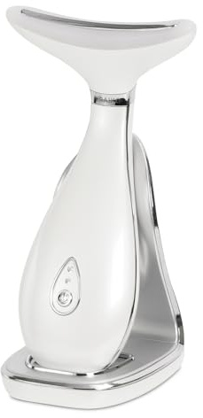 VRAIKO Lily Neck Face Massager, Skin Rejuvenation Beauty Massager, 3-in-1 at-Home Facial Spa Tool, Lifting, Toning and Tightening for a Radiant Appearance (Pearl White)