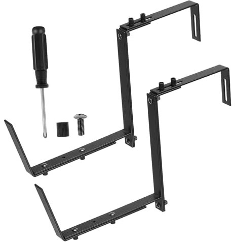 BESPORTBLE 2 Stück Karton Blumentopfständer Blumenkastenhalterung Verstellbare Pflanzkastenhalterung Pflanzgefäßhalterung Für Deck Pflanzgefäßhalterungen Für Deck Universal- Eisen Der Zaun