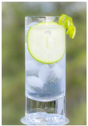 Topkapi Lot de 2 verres à Gin Tonic - Motif tête de mort mystique - Passe au lave-vaisselle - Verre en cristal sans plomb - Fait main - Environ 310 ml (~310 ml)