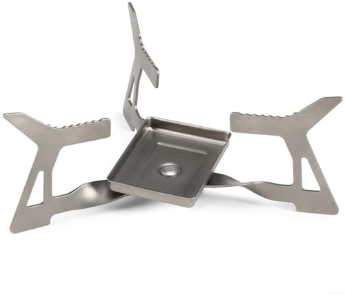 EpheyFIF Mini réchaud à alcool en titane avec supports pliables ultraléger