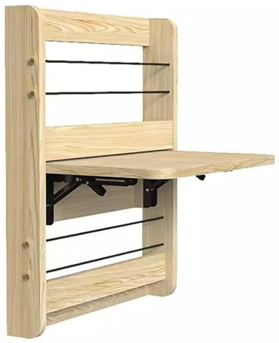 Klapptisch Wohnzimmer, Wandklapptisch aus Holz, Platzsparend, Stabiler und Robuster Hängetisch für Arbeitszimmer, Schlafzimmer, Waschküche, Küche und Esszimmer, Wandtisch mit Regal ( Color : Maple , S
