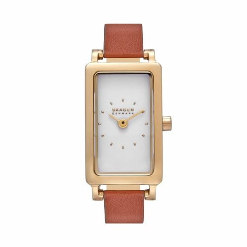 Skagen Hagen Watch for Women, Quartz Two Hand Movement with Stainless Steel or Leather Strap