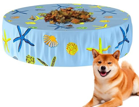 Runde Hundepool Abdeckung | Schwimmbad Runde Abdeckung - Pool Schutzhülle mit Kordelzug Design für Möbel und Billardtische