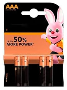 Lot de 4 Piles Type AAA LR03 au Carbone Zinc, idéales pour Les appareils électroniques et Les Jouets.