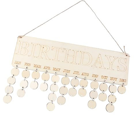 NUOBESTY Holzkalender Hängekalender Countdown-kalendertafeln Holzblockkalender Wandkalender Diy Mit Oblaten Für Home Dekoration Und Erinnerung An Wichtige Daten