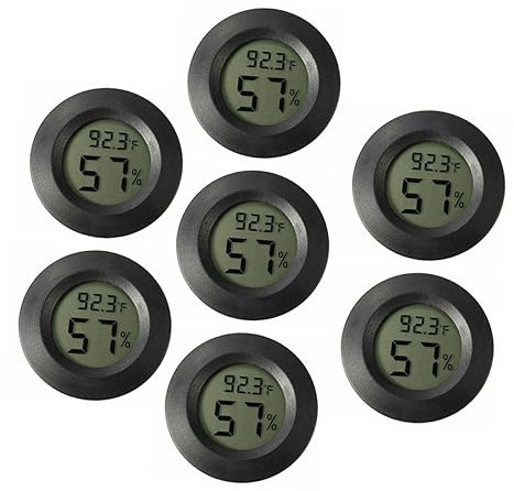 Milisten 7pièces Mini Hygrometer Thermometer Appareil Électronique De Mesure De Humidité Et Température Pour Terrarium Reptiles Et Intérieur