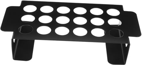 PAMINGONO Grillrost Für Hähnchenschenkel BBQ Mit 18 Löchern Schwarz Hitzebeständig Spülmaschinengeeignet Grillzubehör Für Außengrill Und Backofen
