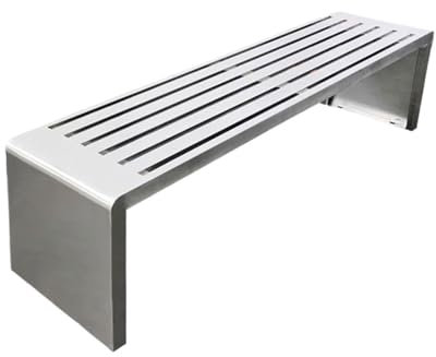 Lizhuzhuzs28 Parkbank Gartenbank aus Metall, Stuhl aus Edelstahl ohne Rückenlehne, for Sitzgelegenheiten im Park im Freien Gartenbank(Mittel)