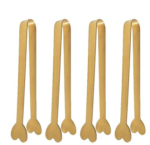 Pavsicgn Servierzangen Edelstahl, Metallbuffet - Edelstahl -Kochzangen,Kreativer Küchenaccessoire Food Grabber, Nicht-Schlitten, herzförmig für Salat, Brot, Obst, Grill