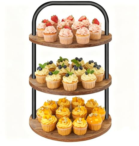 HENAYUK Etagere 3 Etagen Tortenständer, Runde Tortenstützen, Obst Etagere , Für Mehrstöckige Torten Muffins, Kuchen, Desserts, Hochzeit, Geburtstag, Party(1 PACK)