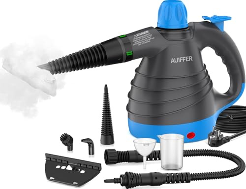 Pulitore a Vapore, Pulitore Vapore Casa Pulisce Tutti i Tipi di Superfici, 9 Accessori, Pulitore a Vapore Portatile 100% Privo di Sostanze Chimiche, per la Pulizia Della Casa e Dell'auto