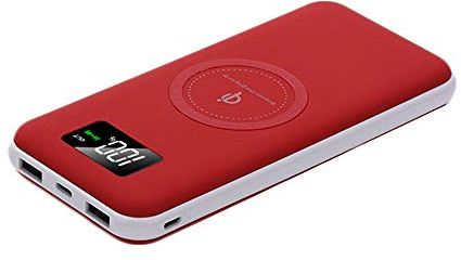 Power Bank,PowerBank Qi Charger Wireless 10000mAh Fast Charging External Battery Pack with LED Display, Dual USB and Dual Input (Type-C & Micro USB) for All the Smartphones Devices