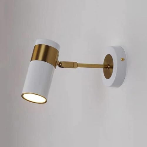 QTANZIQI Applique da Parete Regolabile, Lampada da Parete Girevole, Lampada da Parete nordica, Luce Notturna sulla testiera E27, apparecchio di Illuminazione da Lettura a Parete per Camera da Letto,
