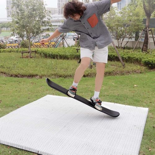 Nicoman Snowboard Training Mat Set for Off Snow Practice, All Levels, Indoor Outdoor Practice (White, Pack of 25)