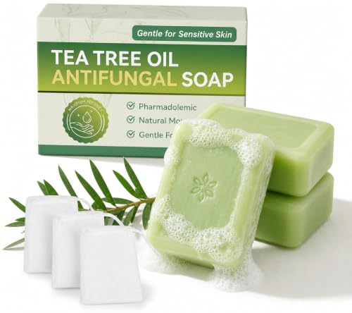 Tea Tree Oil Soap 3x 115g- Natural Soap for Sensitive Skin, Body & face | Tea Tree Antifungal Soap Bar, No Synthetic Fragrance, No Harsh Hardeners, Post-Workout Wash Body