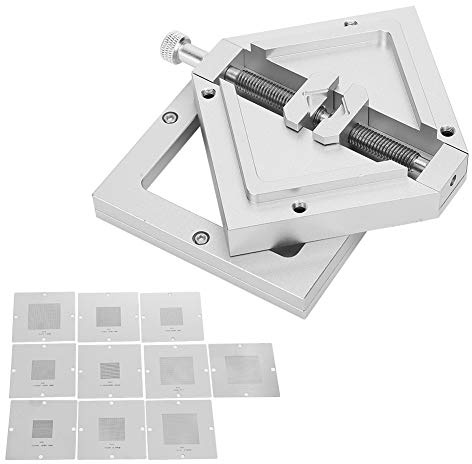 Haofy Estación de Reparación BGA Reballing Herramienta de Plantación de Estaño Universal de Aluminio Duradero para Entusiastas del Bricolaje de CPU de Notebook HT-90 para Kits de Soldador de