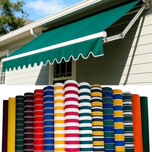 Genérico Lona para Toldo Retráctil, Tela De Repuesto Resistente Al Agua, Cubierta De Sombra para Ventana Y Puerta, Poliéster De Alta Densidad, Protección Solar Exterior, Multicolor, Nuevo