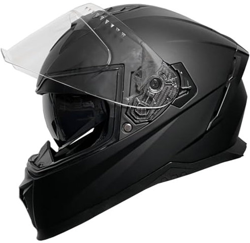 Integralhelm Helm Motorradhelm Rollerhelm RALLOX 69-2 Größe S matt schwarz mit Sonnenvisier