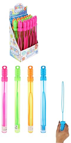 Henbrandt Single Large Bubble Swords - 110ml - 32cm - 4 Assorted Colours - Bubble Blower Party Favours Loot Bag Fillers - Kids Summer Toys for Girls and Boys