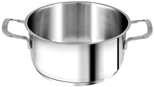 H&H Casseruola Inox Elodie F/Ind 2 Manici 24 Lt5,5 Pentole E Preparazione Cucina, Acciaio Inossidabile, Argento, 24 cm