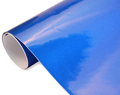 Neoxxim 13,5€/m2 Premium - Auto Folie - Hochglanz METALLIC Blau 50 x 150 cm Folie - blasenfrei Lackfolie Lackschutzfolie