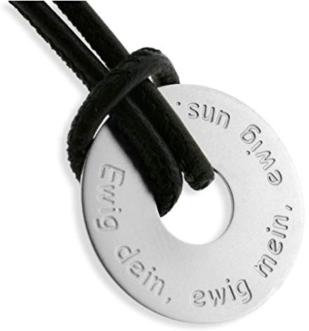 Herren Lederkette Gravur Koordinaten Kette Spruch Geschenk Mann Namenskette Männer Herrenschmuck Gravur Männerschmuck ewig dein Liebesschmuck | HANDMADE IN GERMANY