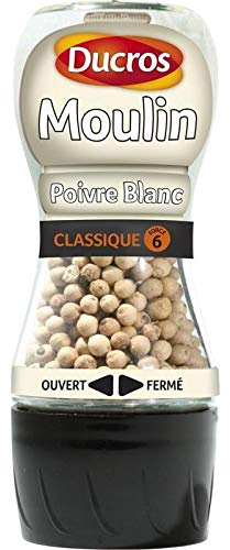 DUCROS - Moulin Poivre Blanc Classique N° 6 39G - Lot De 3 - Livraison Gratuite