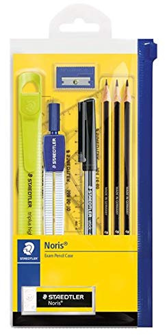 Staedtler Noris Federmäppchen-Set, Bleistifte, Radiergummi, Textmarker, Stift, Kompass