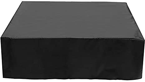 XHDZSW Waterproof Hot Tub Cover 100% UV Resistant Outdoor Square Hot Tub Cover Spa Cover,210D Oxford (Black,240 x 240 x 85 cm)