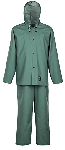 PROS WASSERSCHUTZKLEIDUNG 101/001 grün blau Jacke wasserdicht Schutzbekleidung Schutzjacke (Grün, 50)