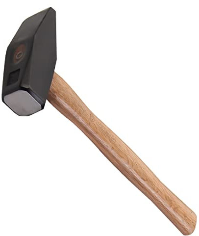 KSEIBI 271150 Machinist Engineers Hammer, Forged Steel Cross Peen Sheet Metal Hammer, Blacksmith Forging Tools (Wooden Handle, 4.40 lb / 2000 grams)