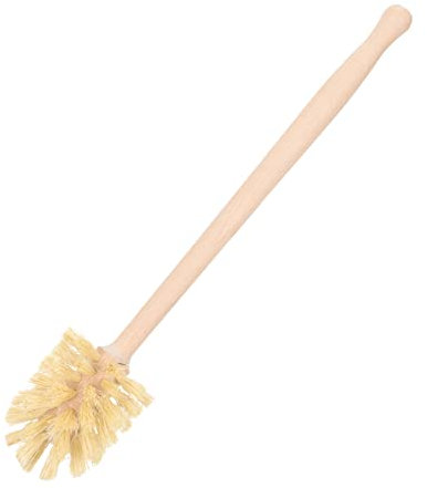 Zerodeko Cepillo De Baño Escobilla De Baño De Bambú Mejor Escobilla De Baño Cepillo para Inodoro Cepillo Limpiador De Baños Mango De Escobilla De Baño Cepillo para Grietas De Madera Tina