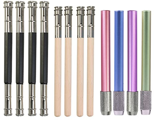 WUDQIJI Bleistift Extender Halter 12 Stk Bleistiftverlängerung Stiftverlängerung Stifterweiterung Bleistiftverlängerer Bleistift Stift Extender Stifthalter-Verlängerung für Skizze Kohlebleistift