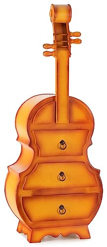 Stagecaptain SK-1013 H Stradivino Schrankkommode - Rustikale Kommode mit 3 Schubladen - Jedes Stück EIN handgemachtes Unikat - Im ausgefallenen “Cello” Design - Sunburst