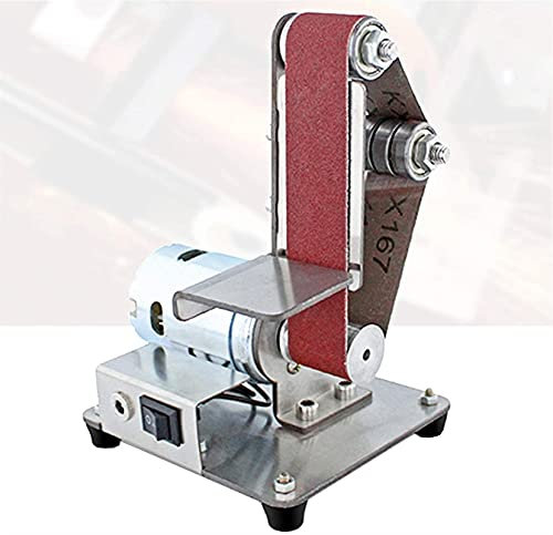 Levigatrice elettrica, lucidatrice a nastro per uso domestico, smerigliatrice, regolazione a 7 velocità, motore potente, bassa rumorosità per legno, Bodhi, acrilico, affilatura lucidatura metalli, l