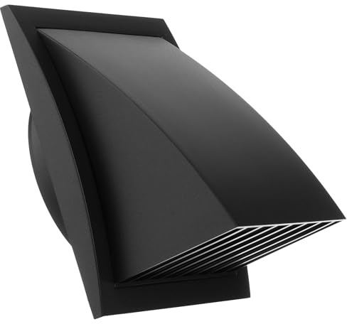 Ø 125mm Grille de Ventilation avec Protection contre la Pluie et le Vent - Grille D'aération avec Clapet Anti-retour - Plastique ABS Anthracite