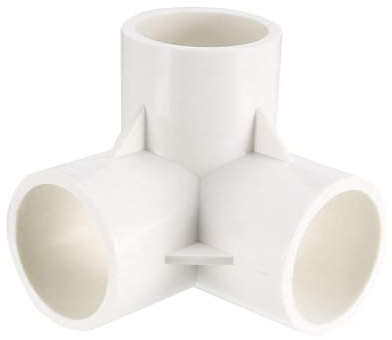 TA-VIGOR 3-Way Elbow PVC Pipe Fitting Furniture Grade 32mm Size Tee Corner Fittings White