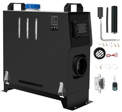 EVGTTI 5KW-8KW Diesel Lufterhitzer, 12V Standhezung Diesel Luft Dieselheizung Energieeffizient, Leise mit Fernschalldämpfer und LCD Anzeige, Standheizung für Auto RV Boote LKW Wohnmobil Bus