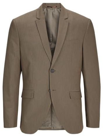 JACK & JONES Jprbushwick Harry Blazer Giacca, Greige/Checks: Slim Fit, 58 Uomo