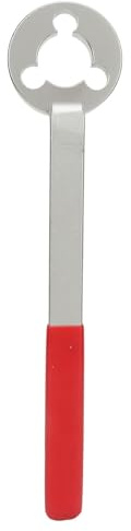 KIMISS Riemenscheibenschlüssel, Wasserpumpen-Riemenscheiben-Feststellschlüssel, 298 Mm Langer, Kunststoffbeschichteter Griff, Riemenscheibenschlüssel-Entferner,